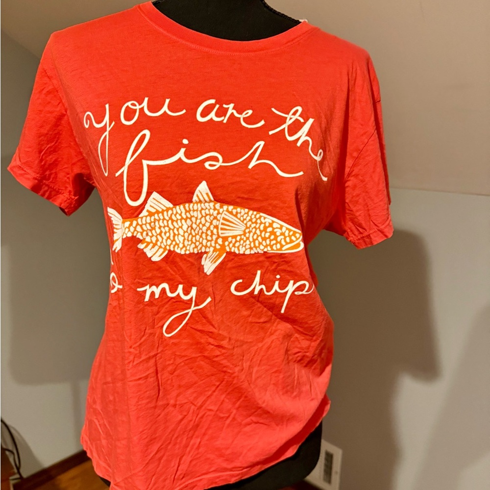 Anthropologie Coral Graphic Tee
